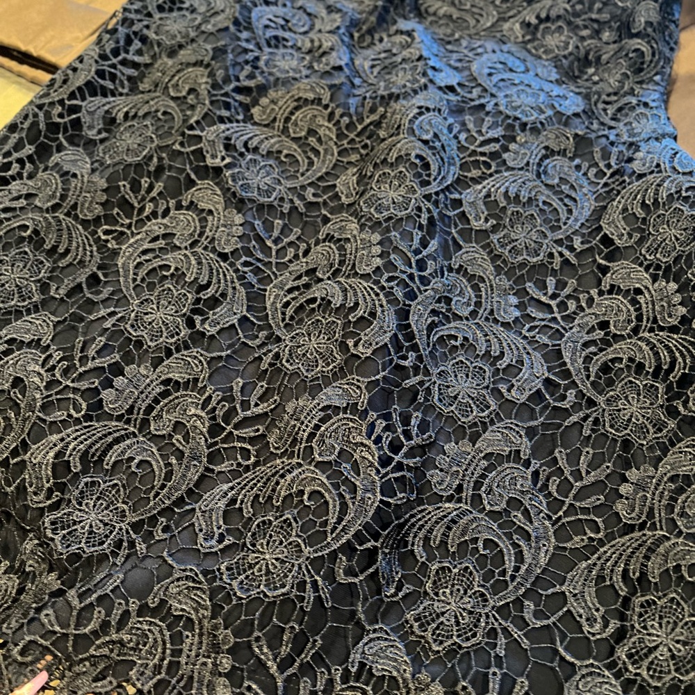 Ralph Lauren Elegant Navy Lace Dress - Picture 5 of 5